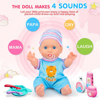 Baby Doll Toys Set, 24PCS Dolls Care Toy Playset for Girls 3-8 Pretend Play – Fun for Kids & Family - 29 Pcs - image 4