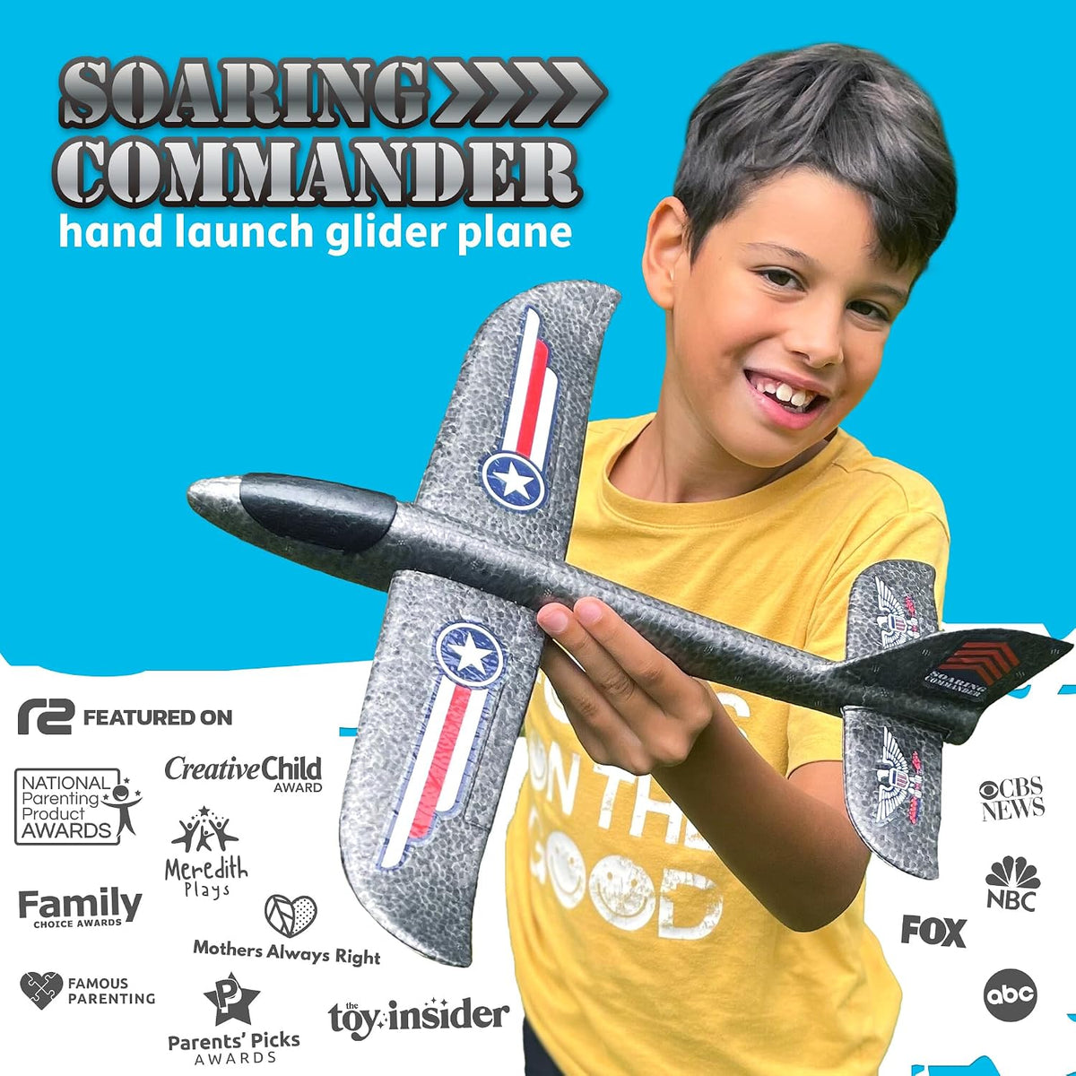 Foam Airplane Toy for Kids, Easy to Throw Glider Plane - 1 Plane Glider - image 2