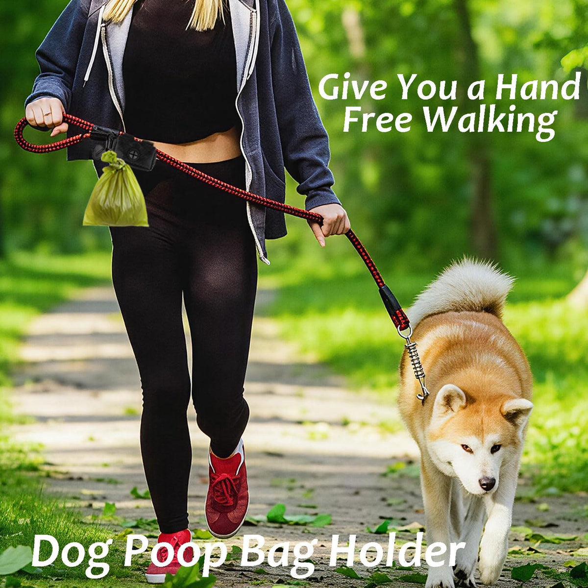 Dog Poop Bag Holder Leash Dogs Waste Bag Clip Dispenser Plastic - 1 Count (Pack of 2) / Black - image 3