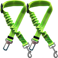 2 Dog Car Harness Seatbelt Seat Belt Leash Travel Accessories Bungee - Green / 2 Packs