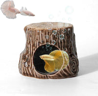 Pink Aquarium Decor Ceramic Cute Strawberry Betta Fish Tank Cave – Essentials for Fish - Tree-brown / Tree