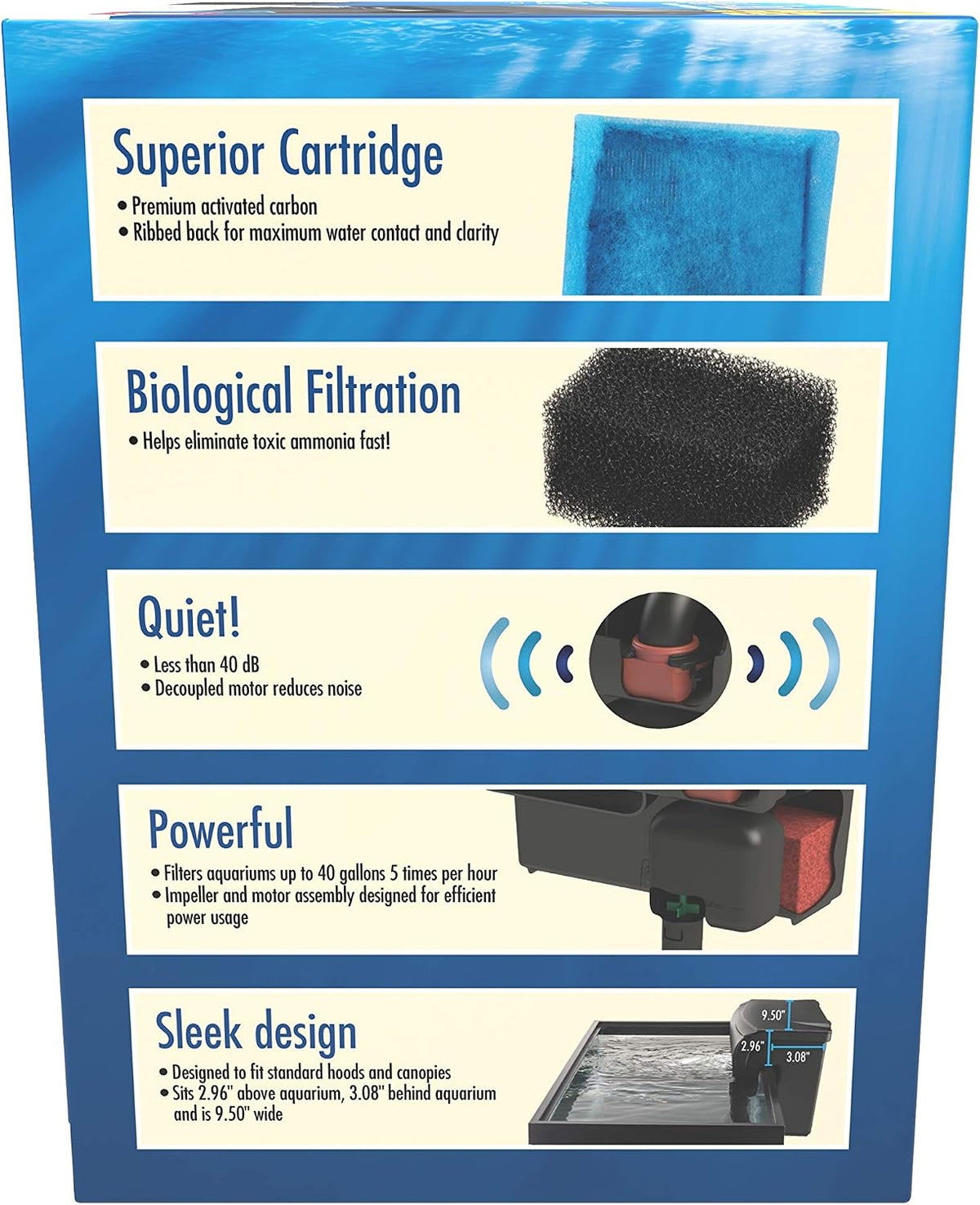 Aqua-Tech Ultra Quiet Power Filter For Aquariums - New - 20 to 40 Gallon (Pack of 4) - image 3