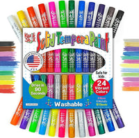 Kwik Stix Solid Tempera Paint Sticks, 24 Colors