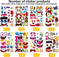 DUJAA large pumpkin face stickers with eyes, mouths and eyebrows for Halloween - view 6