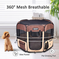 JESPET 61" Pet Dog Playpens - Brown / 36x36x24 Inch (Pack of 1) - image 4