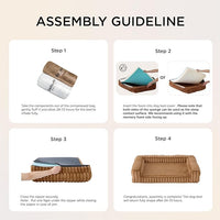 Bedsure Orthopedic Dog Beds Large Sized Dog, Waterproof Memory Foam Pet Bed with Sides, Non-Slip Bottom and Egg-Crate Foam Large Pet Couch Sofa with Washable Removable Corduroy Cover, Grey