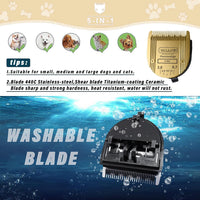 3-Pack 5-in-1 Replacement Blade Compatible with Wahl Animal Bravura - Gold / 2 Pack - image 3