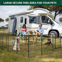 Dog Playpen Outdoor, 16 Panels 40" High Metal Dog Fence with Gate – Essentials for Dogs - 16 Panels 40"H - image 3