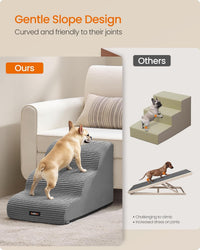 Feandrea 2-Step Dog Stairs, Waterproof, Anti-Slip, Gentle Slope – Essentials for Dogs - 3-Step - image 3