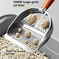 DHXYZZB Cat Litter Scoop 304 Stainless Steel Litter Shovel - Silver / Long-slot - image 2