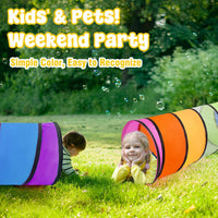 Kids Play Tunnel for Toddlers - Two Rainbow Tunnels - image 4