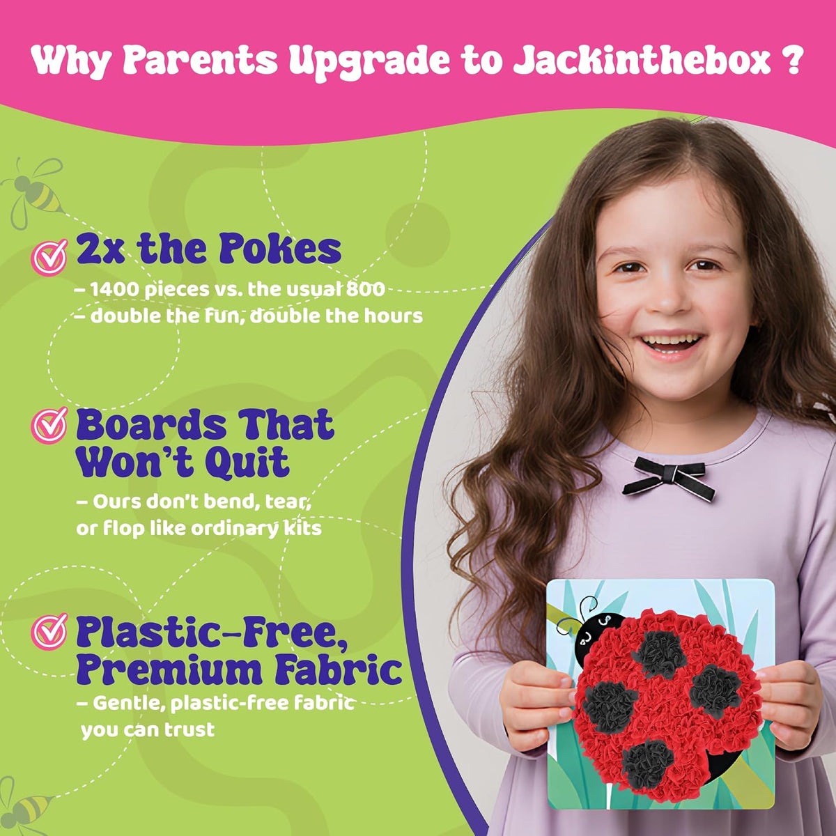 Jackinthebox Poke Art Magical Flower Pressing Craft Kit for Girls - Bugs - image 4