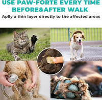 Forticept PAW Balm | Dog Paw Protector from Hot Pavement, Dirt, Salt, Ice and Snow | Soother and Moisturizer for Cracked Dog Paw Pads | Natural Wax Based, Lick Safe 3 oz