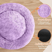 JOLLYVOGUE Small Dog Bed, Calming Dog Beds for Small Dogs & Indoor Cats - 20 Inches Donut Washable - Purple / 31.0"L x 31.0"W x 8.0"Th - image 3