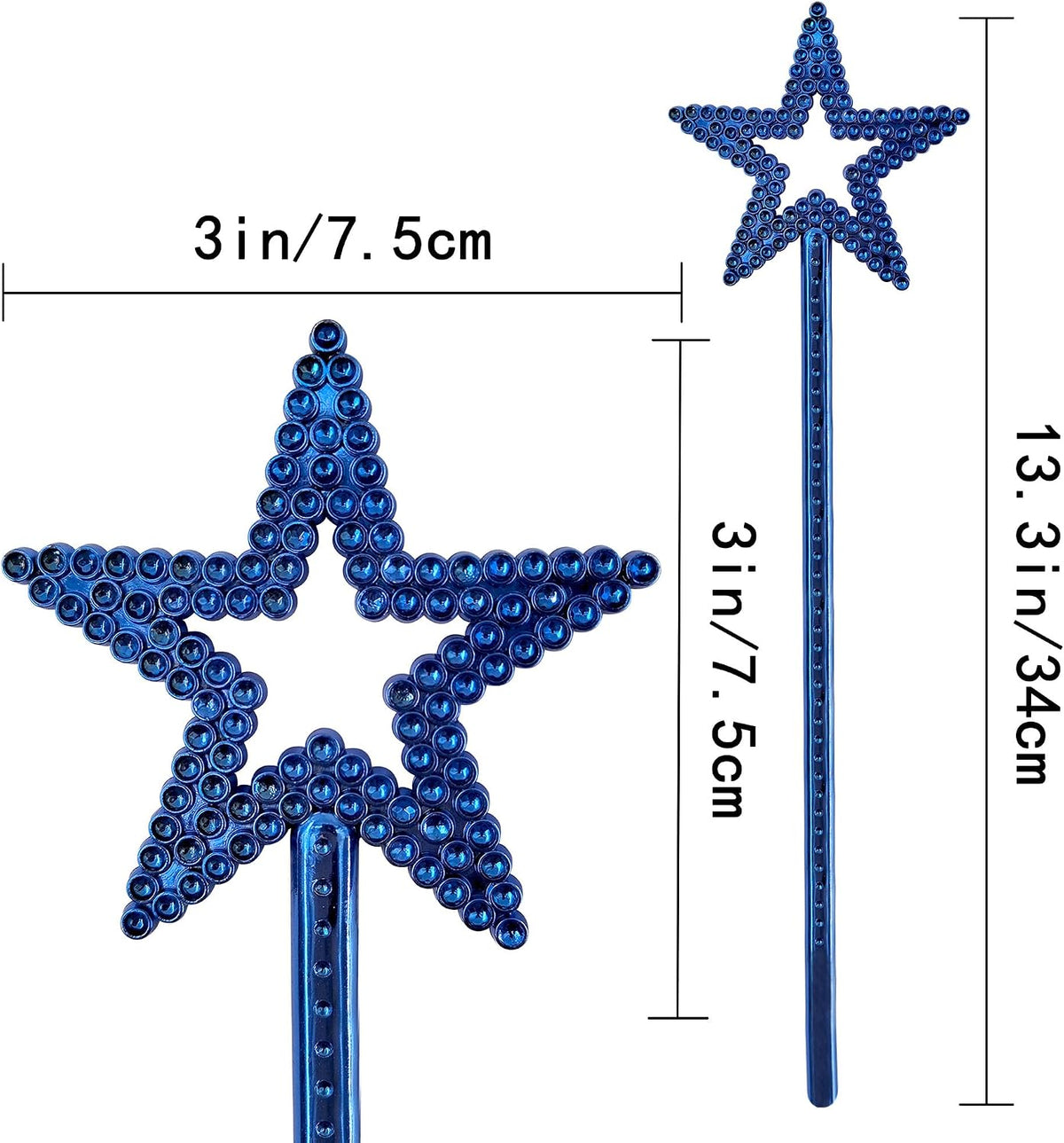 Star magic wand for kids, 13 inch plastic wand with sparkling five-pointed star - view 16
