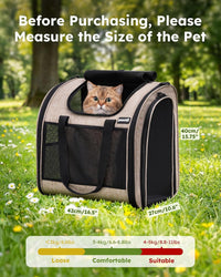 Pecute Cat Backpack with Widened Interior Space - Khaki - image 2