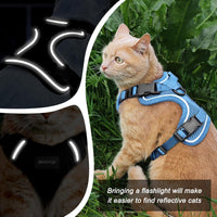 Cat Harness and Leash Set, Adjustable Cat Vest Harnesses – Essentials for Cats - Blue / X-Small - image 2
