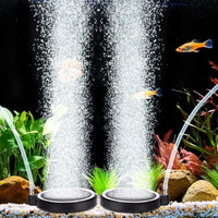 hygger Air Stone for Aquarium: Quiet High Dissolved Oxygen Diffuser - 5CM-2Packs