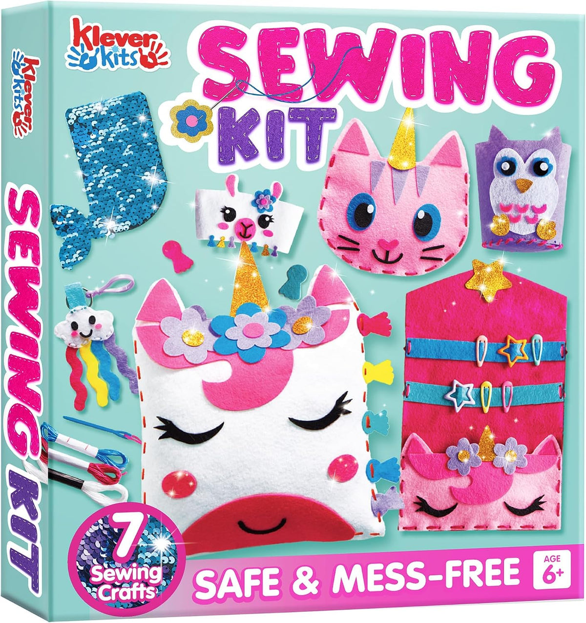 Klever Kits 7 Sewing Projects, My First Kids Sewing Kit