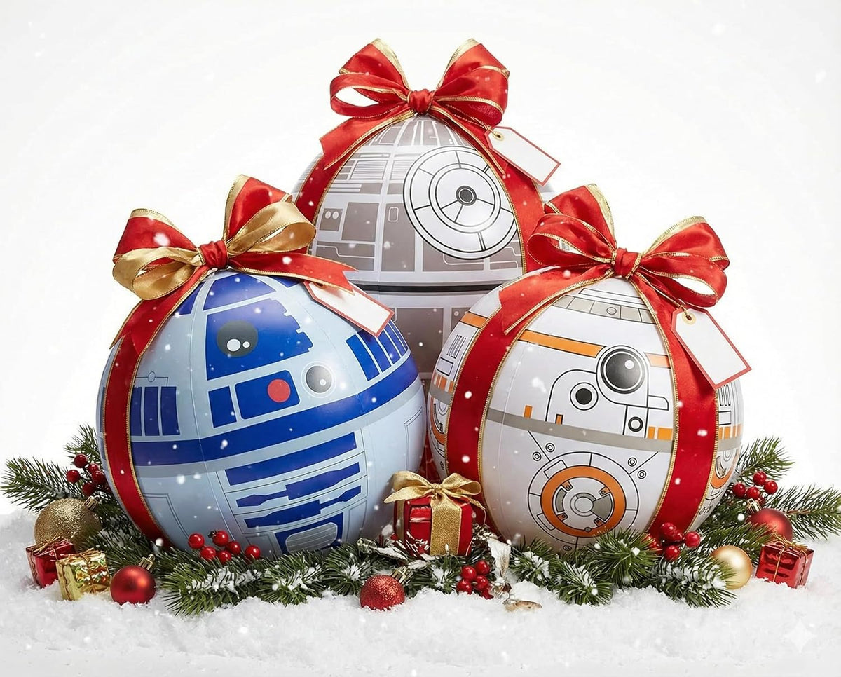 NINOSTAR galactic inflatable beach balls, set of 3 large balls with space designs - view 4