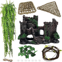 Tank Accessories for Bearded Dragon Include Resin Classical Castle