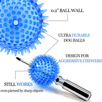 Dog Balls 4.5” Squeaky Dog Toys Spikey Ball for Aggressive Chewers - 2.5 Set of 8 - image 3