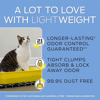 Purina Tidy Cats LightWeight Free and Clean Unscented, Multi-Cat, Clumping, 99.9 Percent Dust Free Cat Litter - 17 lb. Box