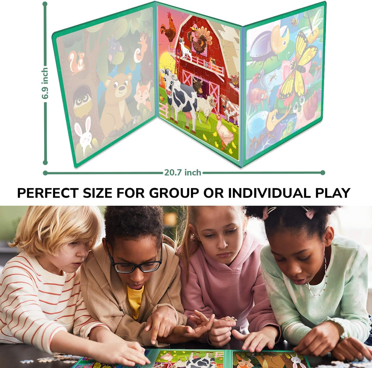 Magnetic Puzzles for Toddlers 3-5 - 4. Farm 36 Pcs Magnetic Puzzles - image 3