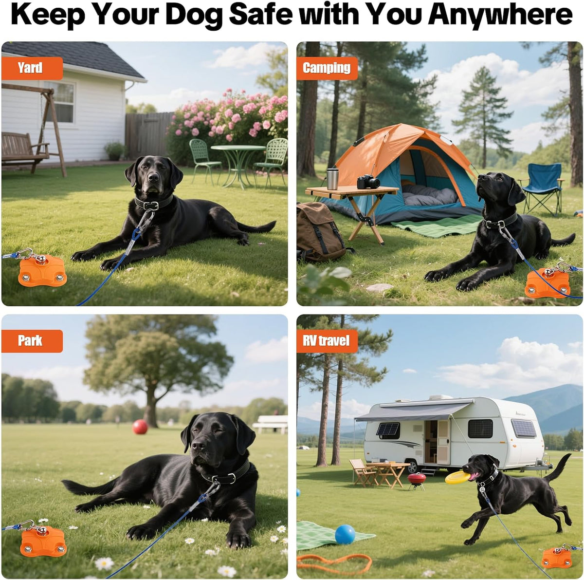 Heavy Duty Dog Tie Out Stake for Outside - Dog Stake + 30ft Cable/200lbs - image 4