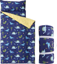Bunnikins & Clover Toddler Nap Mat with Removable Pillow - Dinoworld