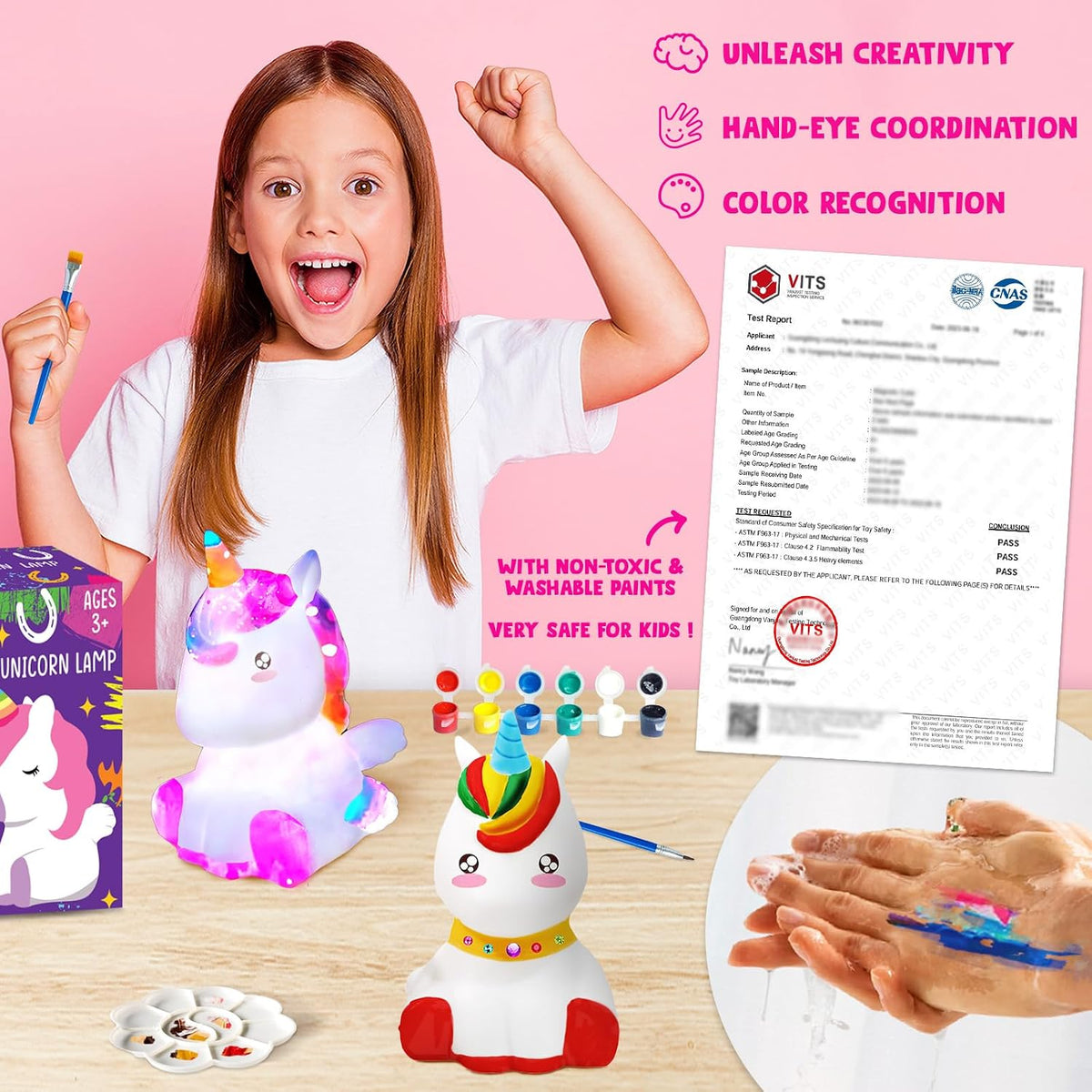 Goodyking Paint Your Own Cat Lamp Kit - Unicorn 1pcs - image 3
