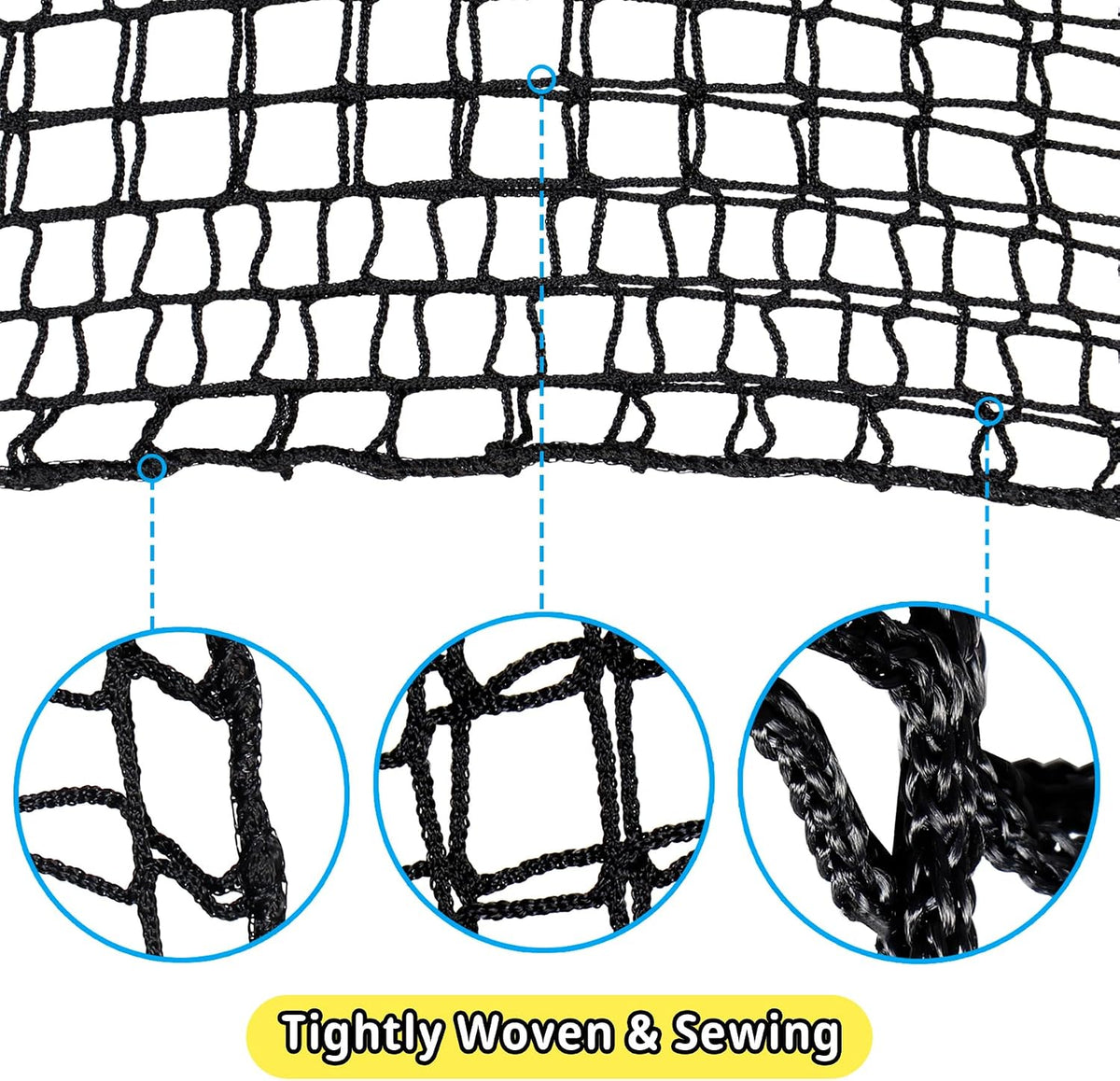 Climbing Cargo Net 6.5' x 9.8' for Outdoor Treehouse – Fun for Kids & Family - 6.5‘ x 9.8‘ / Black - image 4