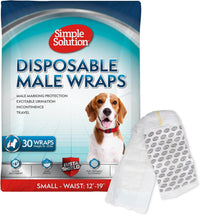 Simple Solution Male Dog Diapers, Disposable Belly Bands, M - Small / 30