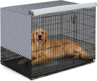 Explore Land Breathable Dog Crate Cover - 42"L x 28"W x 31"H / Continuous Broken Line