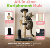 Catify Spin n' Scratch Cat Scratch Pad Refill, Round - Gray Scratching Post - H: 25" - image 3