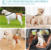 Avont 3 Pack Washable Female Dog Diaper with Suspender - Brown/Black/Grey / L - image 3