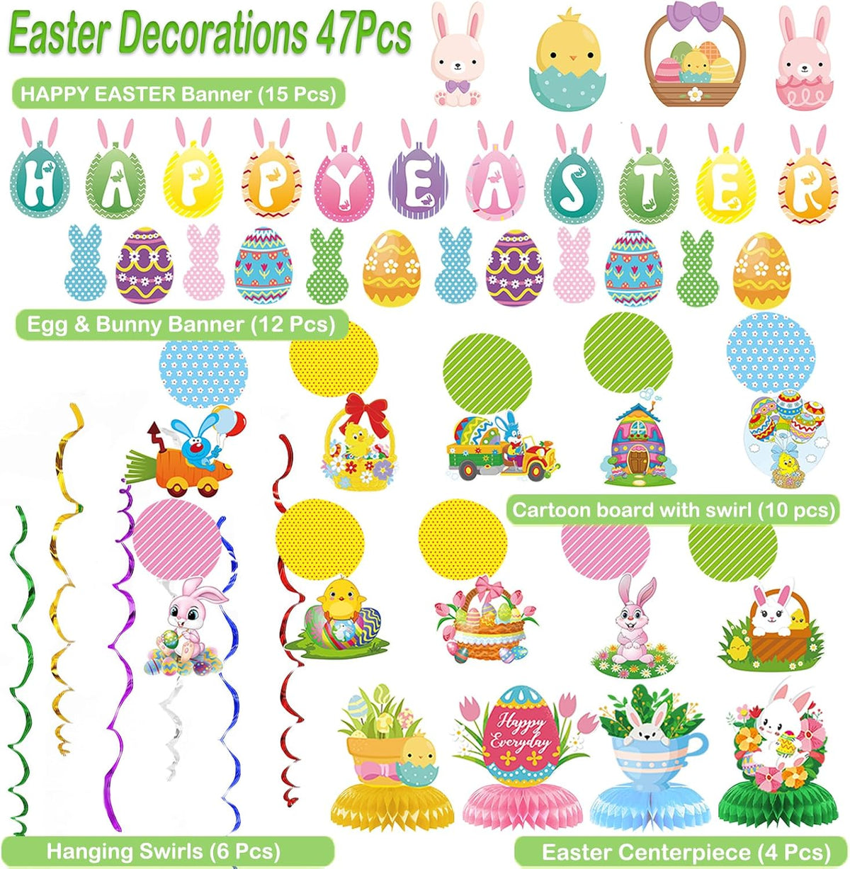 Gusgrop Halloween decorations set with Happy Halloween and Trick or Treat banners and bat garlands - view 10