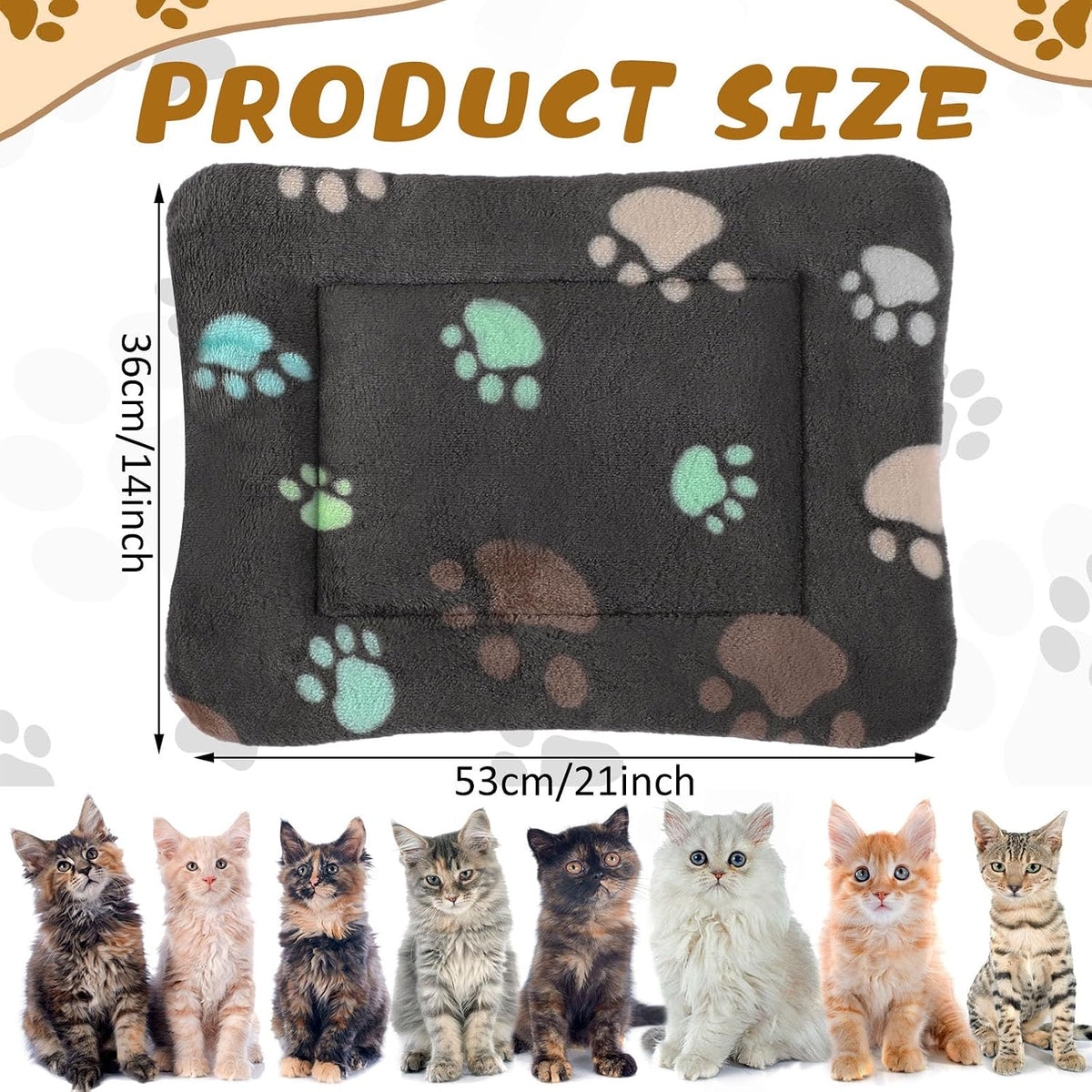 4 Pack Soft Pet Bed Mat Small Dog Crate Fleece – Essentials for Dogs - 21 x 14 Inches / Black - image 2