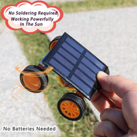 SCAEMO four solar STEM kits for kids with solar car, fan, wind car and wooden plane in gift box - view 4