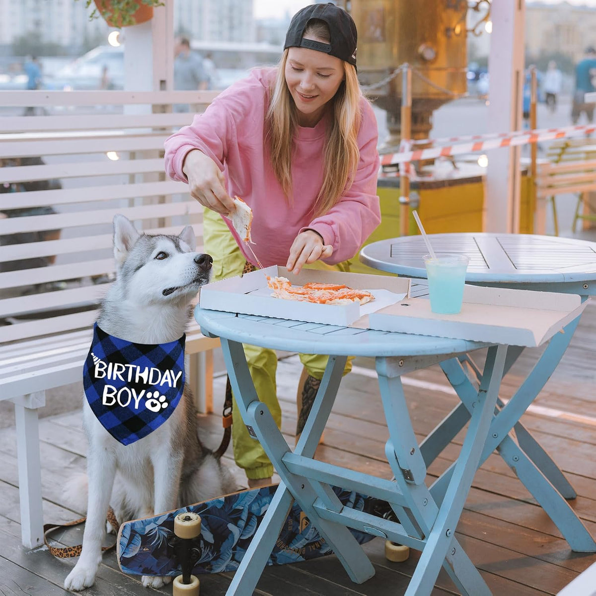 STMK Dog Birthday Bandana - X-Large / Blue - image 4