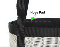 Majestic Ally Horse Feed Bag, Heavy Duty Nylon Mesh Grain Feed Bag, Adjustable Strap with Durable Snap and Elastic Straps, Comfort Neck Pad and Nose Pad- Large (Draft, Beige)
