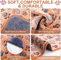 Reginary 4 Pcs Waterproof Guinea Pig Blankets Washable Small Animal Fleece Bedding Absorbent Guinea Pig Cage Liners Reusable Pet Pee Pad Sleep Mat for Hamster Ferret