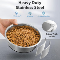 Stainless Steel Dog Bowls Set of 2 - Type B: 3.8 Cups - image 4