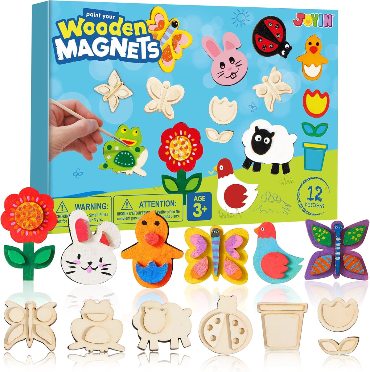 JOYIN 12 Wooden Magnet Painting Kit - Nature