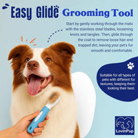 Pet Mat Remover, Professional Dematting Comb for Dogs and Cats - Mat Remover - image 3