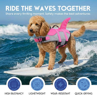 ASENKU Dog Life Jacket, Pet Safety Vest for Swimming & Boating - X-large / Shark Pink - image 4