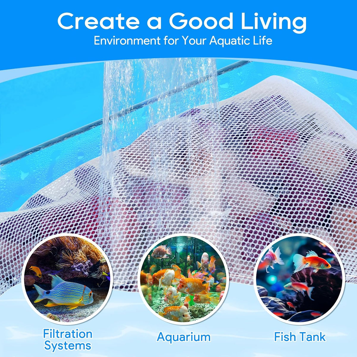 10pc Filter Media Bags for Aquarium - 3.93"x3.93" - 10pack / White - image 3
