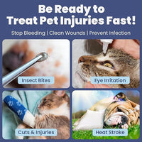 Dog First Aid Kit for Hiking & Travel - Vet Approved Emergency Supplies - Pet First Aid Kit Guide, Tick Remover, Thermal Blanket & More - Compact Dog Hiking Gear for Camping, Hunting, Backpacking
