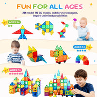 cossy 100 Pcs Magnetic Tiles - 100 Pieces - image 2