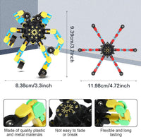 Jerify 40 pack transformable chain robot fidget spinner toys in five bright colors - view 12